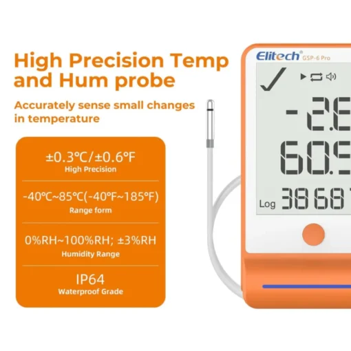 Máy ghi nhiệt độ, độ ẩm Elitech GSP-6 Pro - Hình ảnh 6