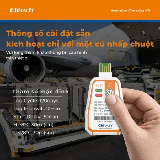 Bộ ghi nhiệt độ USB Elitech RC-17 (Dùng 1 lần) - Hình ảnh 2
