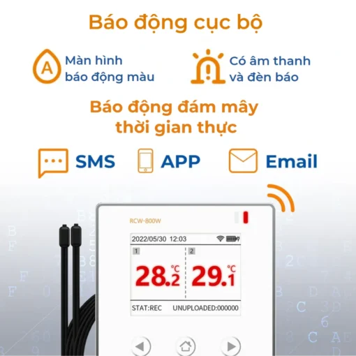 Thiết bị ghi nhiệt độ Elitech RCW-800W-TDE - Hình ảnh 3