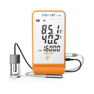 Elitech GSP-6G – Nhiệt ẩm kế tự ghi 2 đầu dò (Glycol + Nhiệt ẩm) cho tủ lạnh vaccine, kho dược (EN12830)