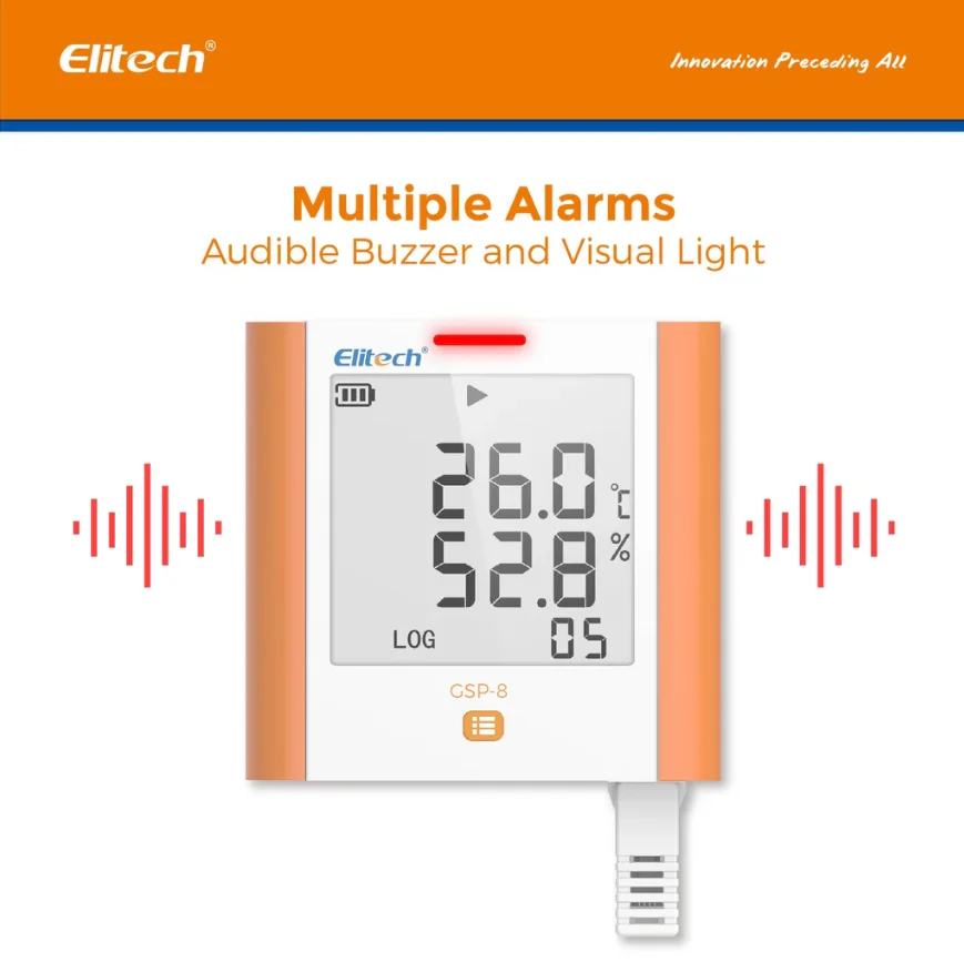 Thiết bị ghi nhiệt độ độ ẩm Elitech GSP-8 – Xuất PDF trực tiếp - Ảnh 2