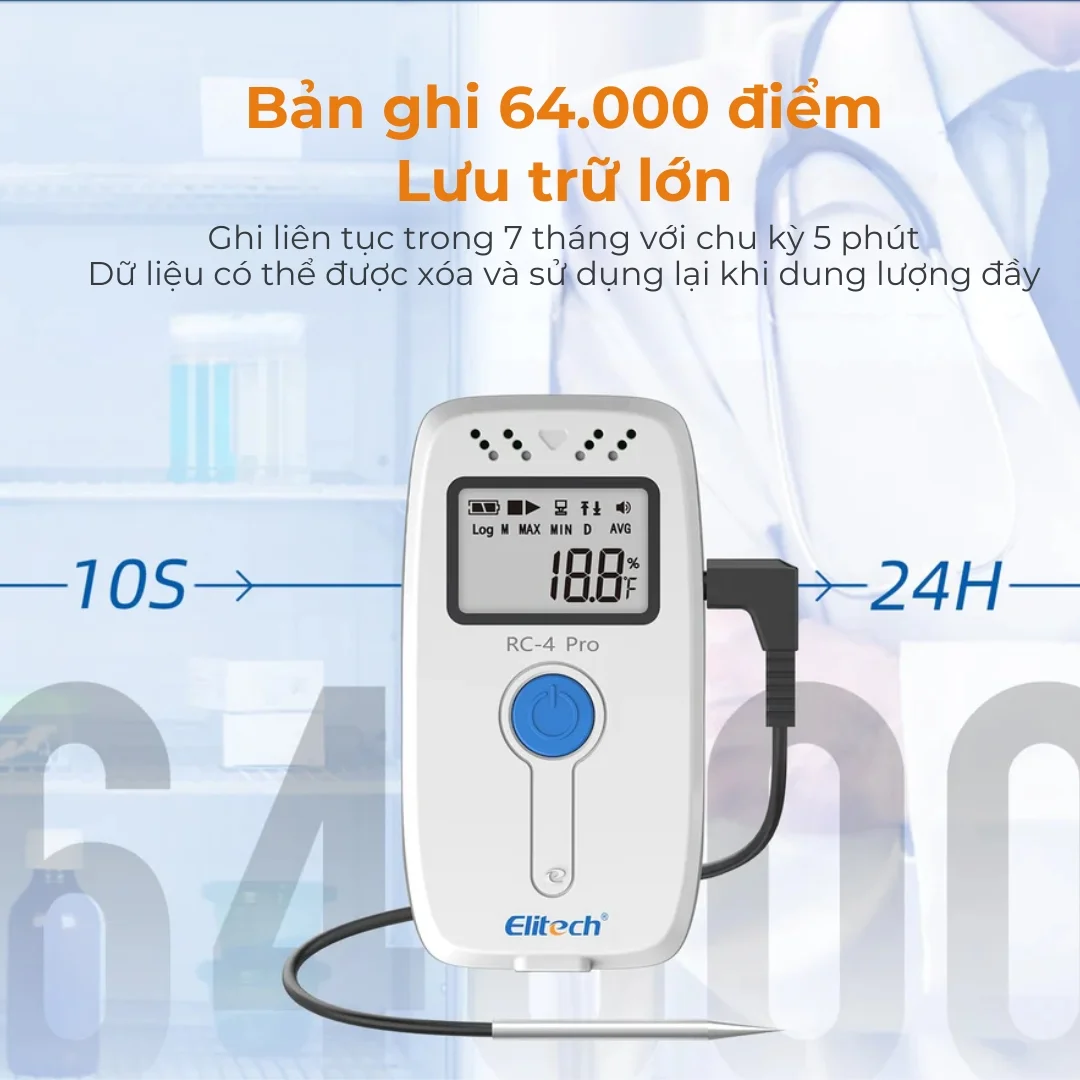 Nhiệt kế tự ghi Elitech RC-4 Pro - Ảnh 4