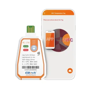 Alternative view of Nhiệt kế tự ghi Elitech RC-17N dùng 1 lần (NFC/USB)