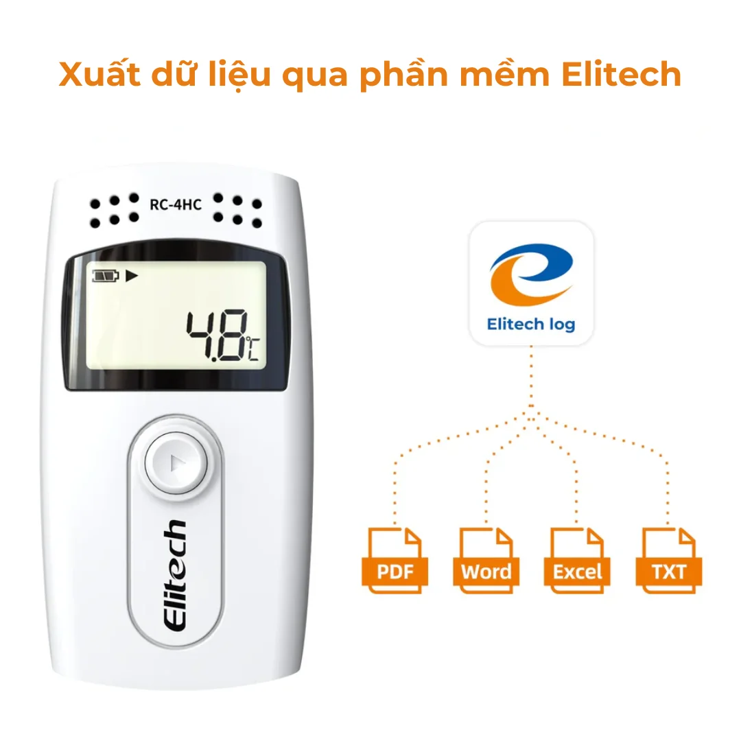 Nhiệt ẩm kế tự ghi Elitech RC-4HC - Ảnh 3