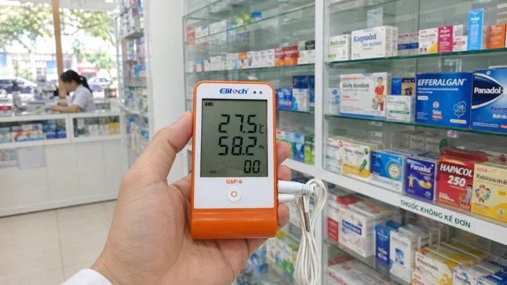 Theo dõi nhiệt độ độ ẩm nhà thuốc